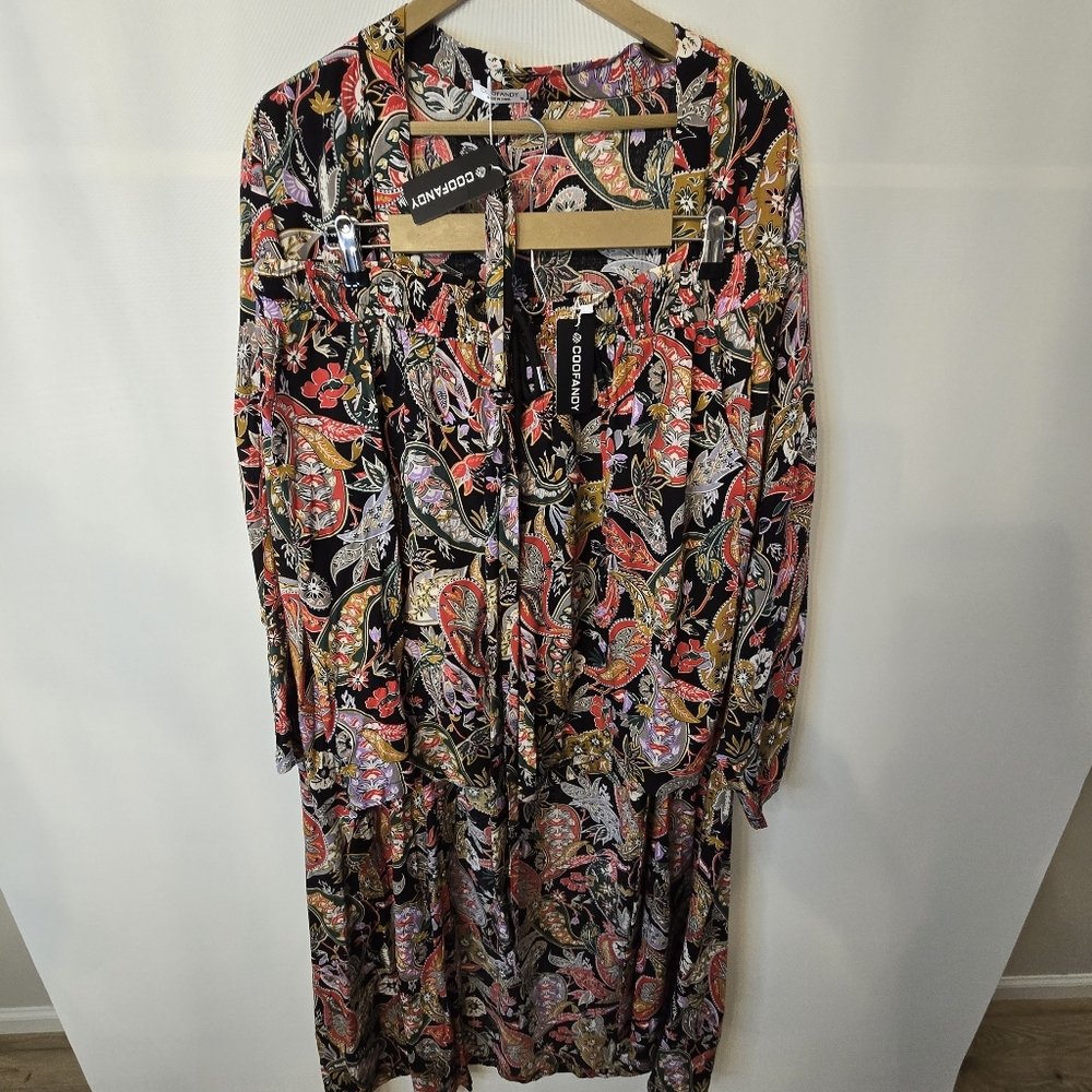COOFANDY Men's NWT Size XL 2-piece lightweight kimono robe & matching boxers